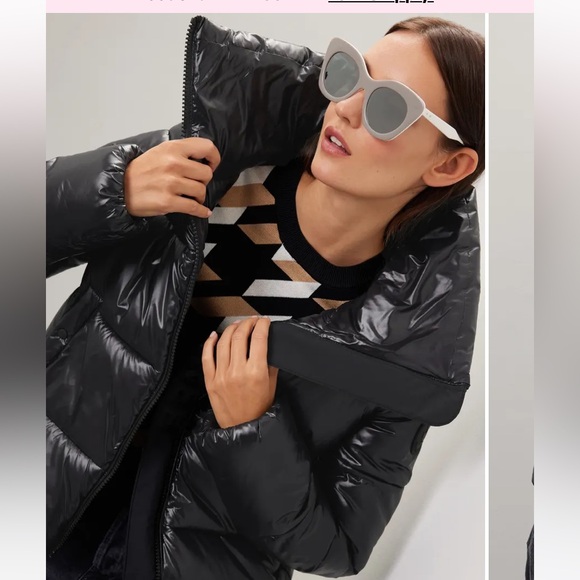 SAVE THE DUCK Jackets & Blazers - NWOT SAVE THE DUCK Isla Shiny Black Ultra Light Puffer Jacket Size 2X